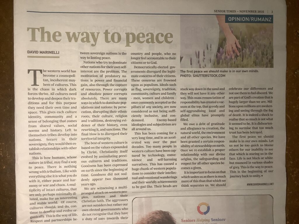 The way to peace